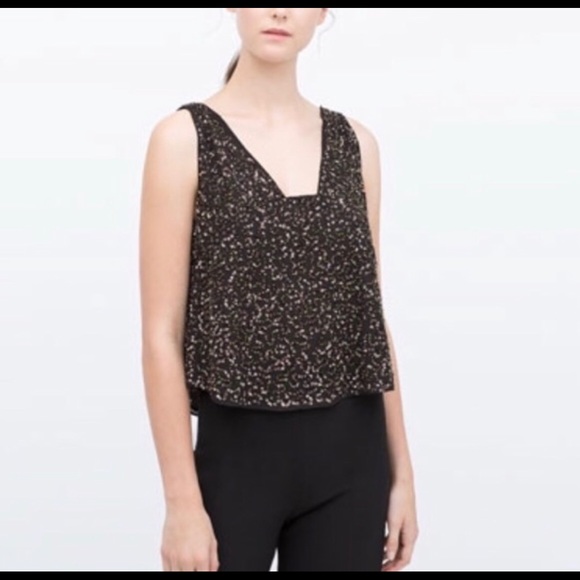 New with tags! Zara sequins top - Picture 1 of 2
